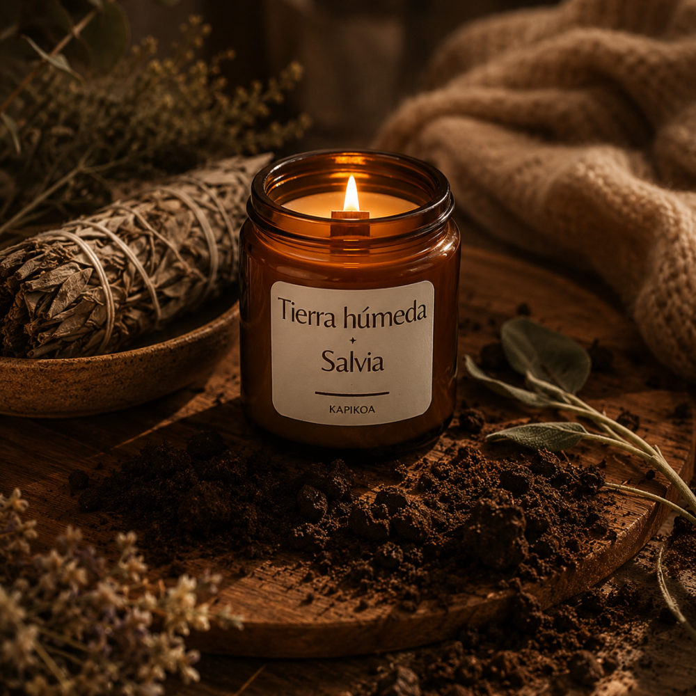 VELA TIERRA HÚMEDA Y SALVIA