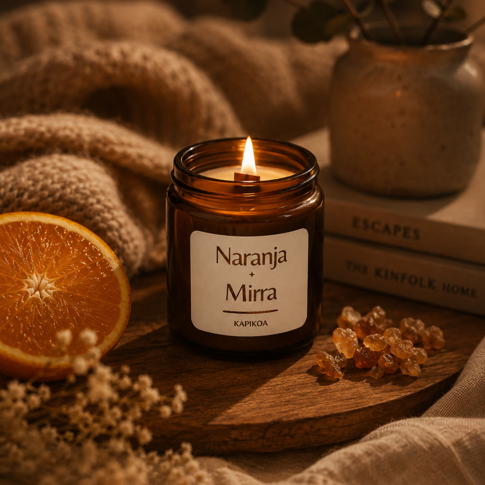 VELA NARANJA Y MIRRA