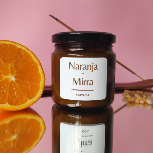 VELA NARANJA Y MIRRA