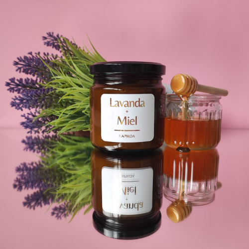 VELA LAVANDA Y MIEL