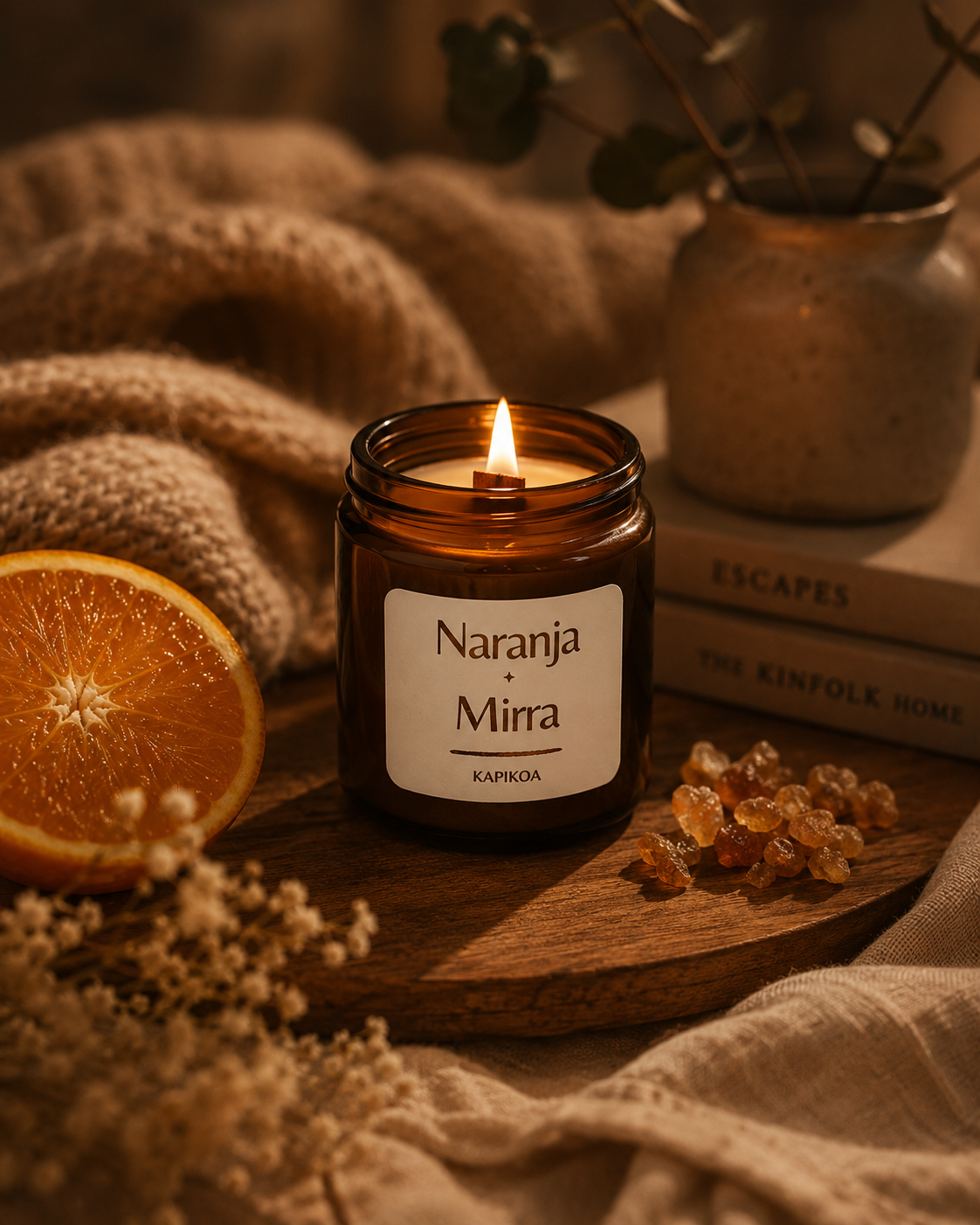 VELA NARANJA Y MIRRA